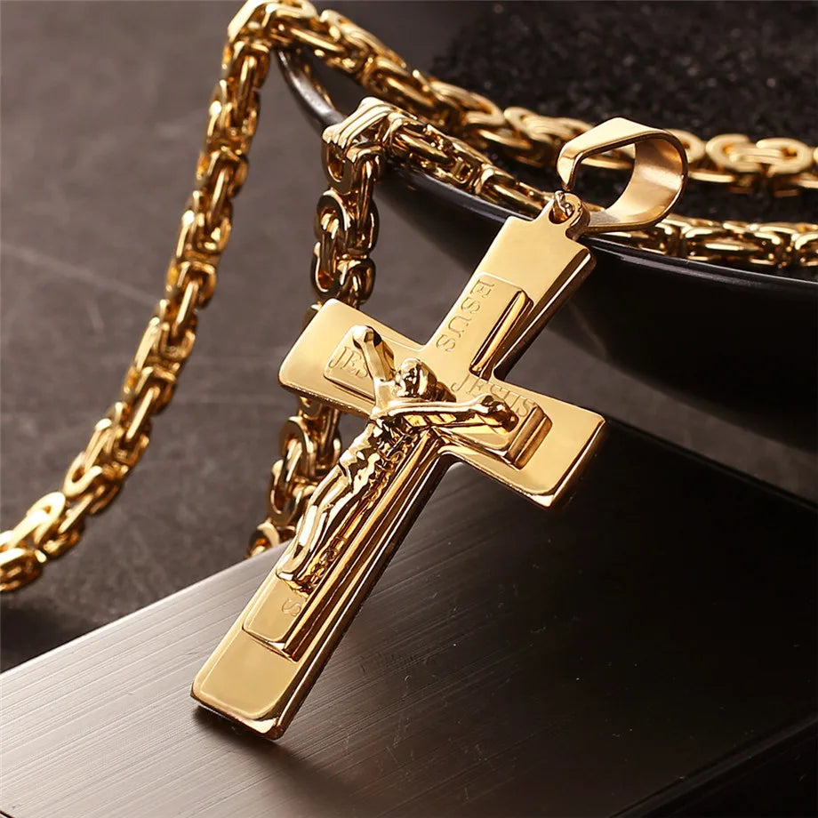 Men’s Jesus Cross Necklace