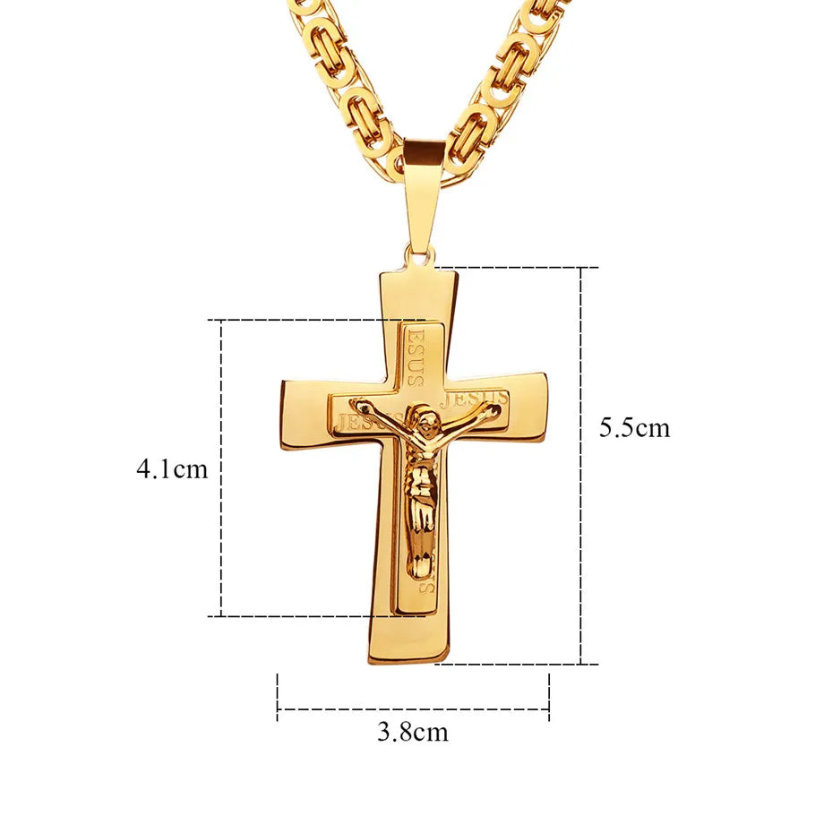 Men’s Jesus Cross Necklace