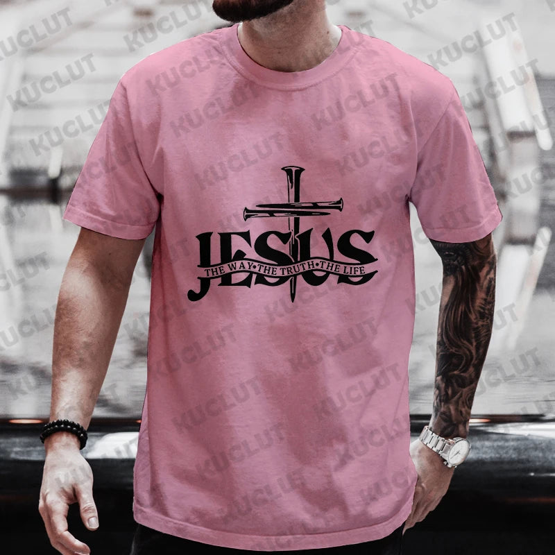 Jesus Pattern Graphic Tee
