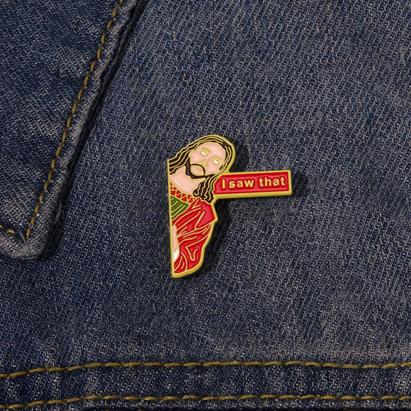Cartoon Jesus Pin