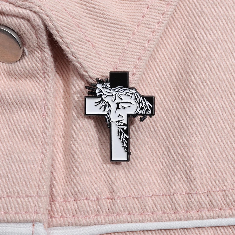 Jesus Cross Enamel Pin