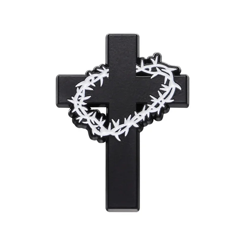 Christian Cross Enamel Pins