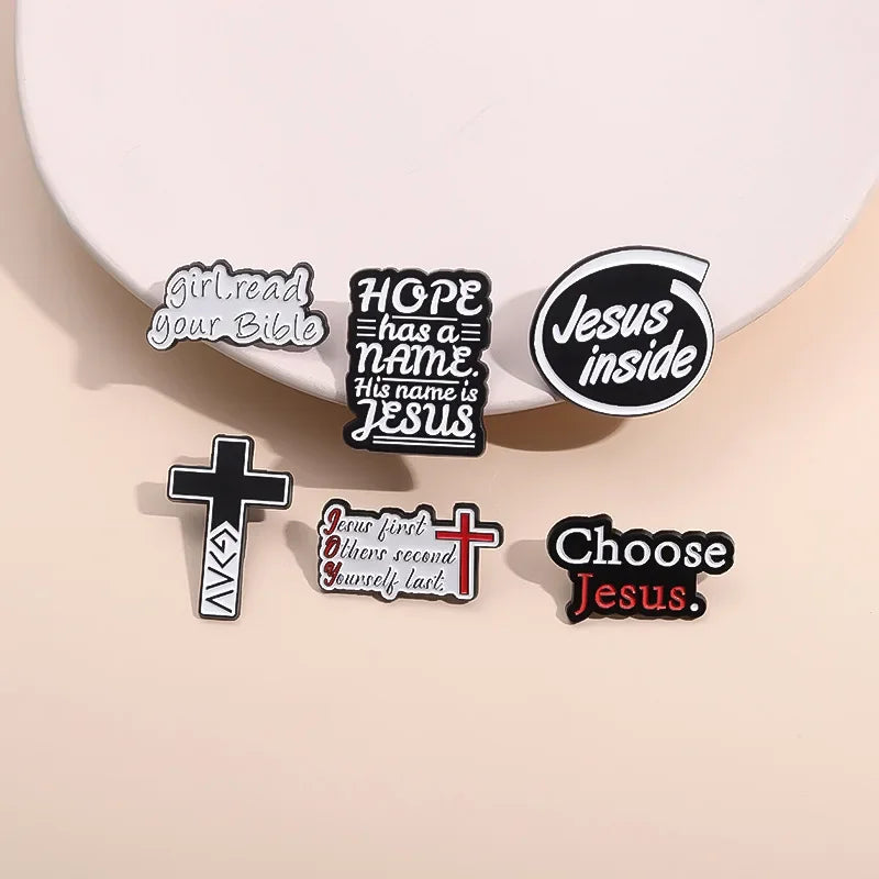 Choose Jesus Cross Enamel Pin