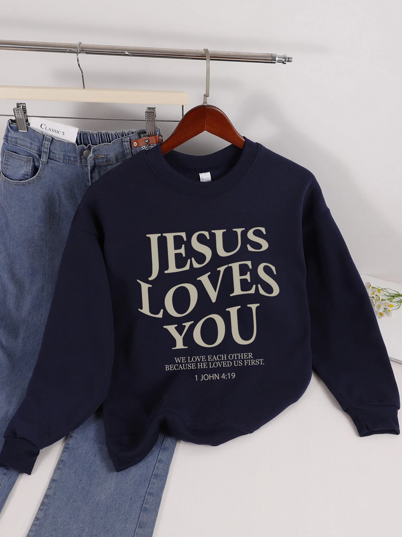 Jesus Loves You Prints Sweatshirt