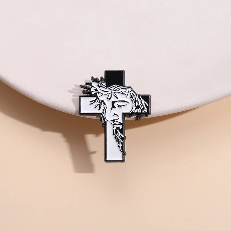 Jesus Cross Enamel Pin