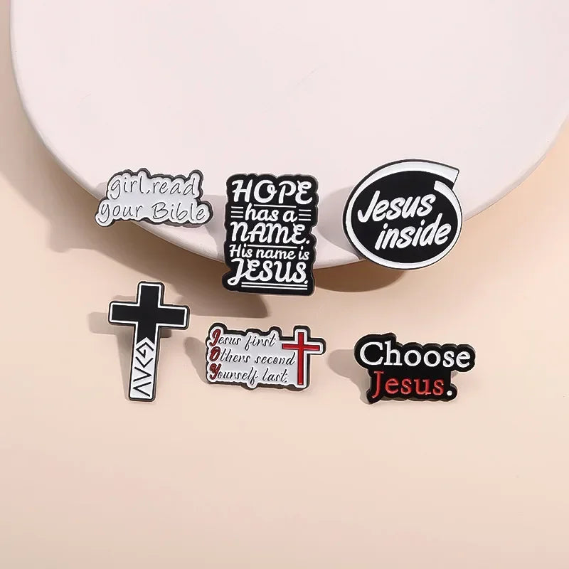 Choose Jesus Cross Enamel Pin