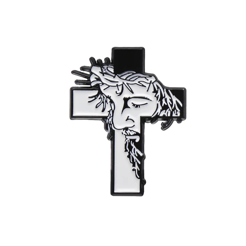 Jesus Cross Enamel Pin