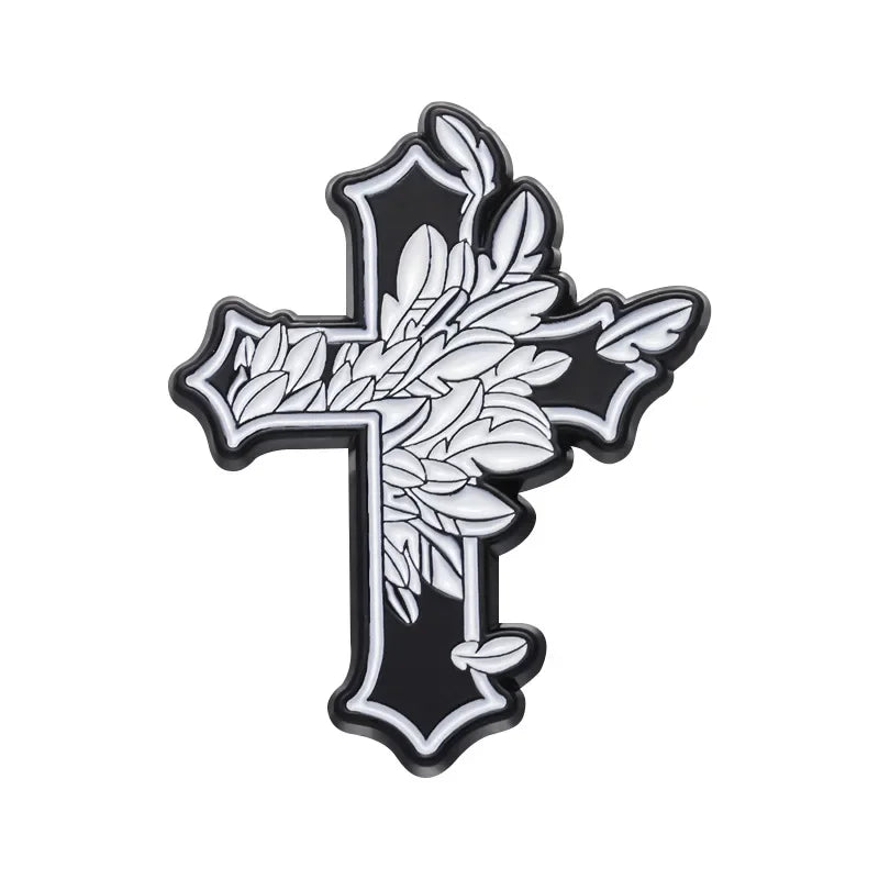 Christian Cross Enamel Pins