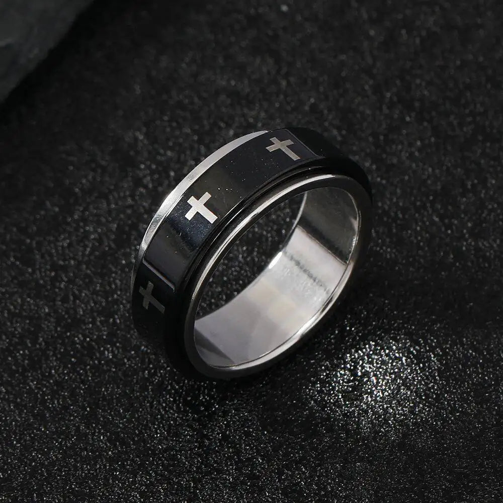 Black Cross Ring