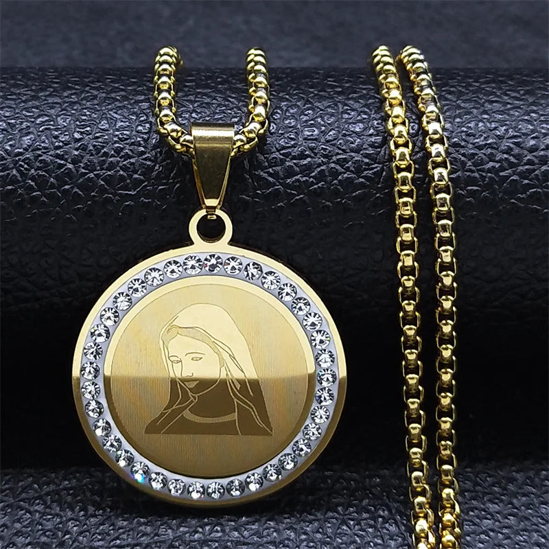 Virgin Mary Amulet Necklace