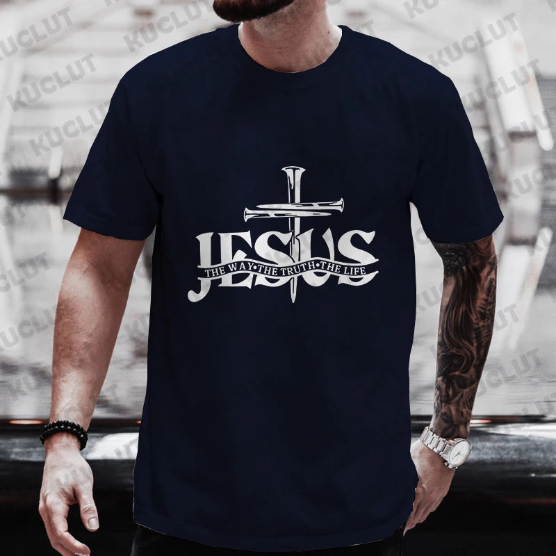 Jesus Pattern Graphic Tee