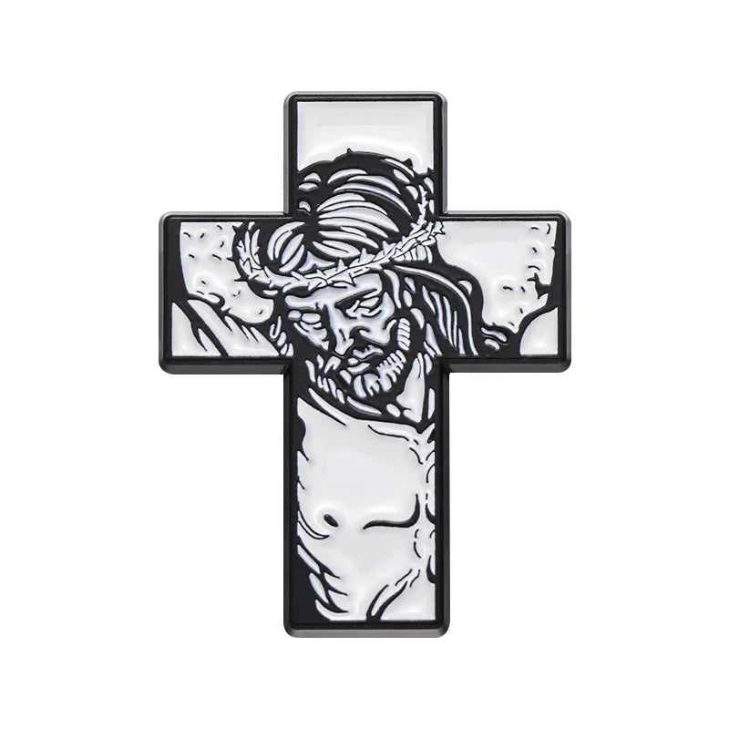 Christian Cross Enamel Pins