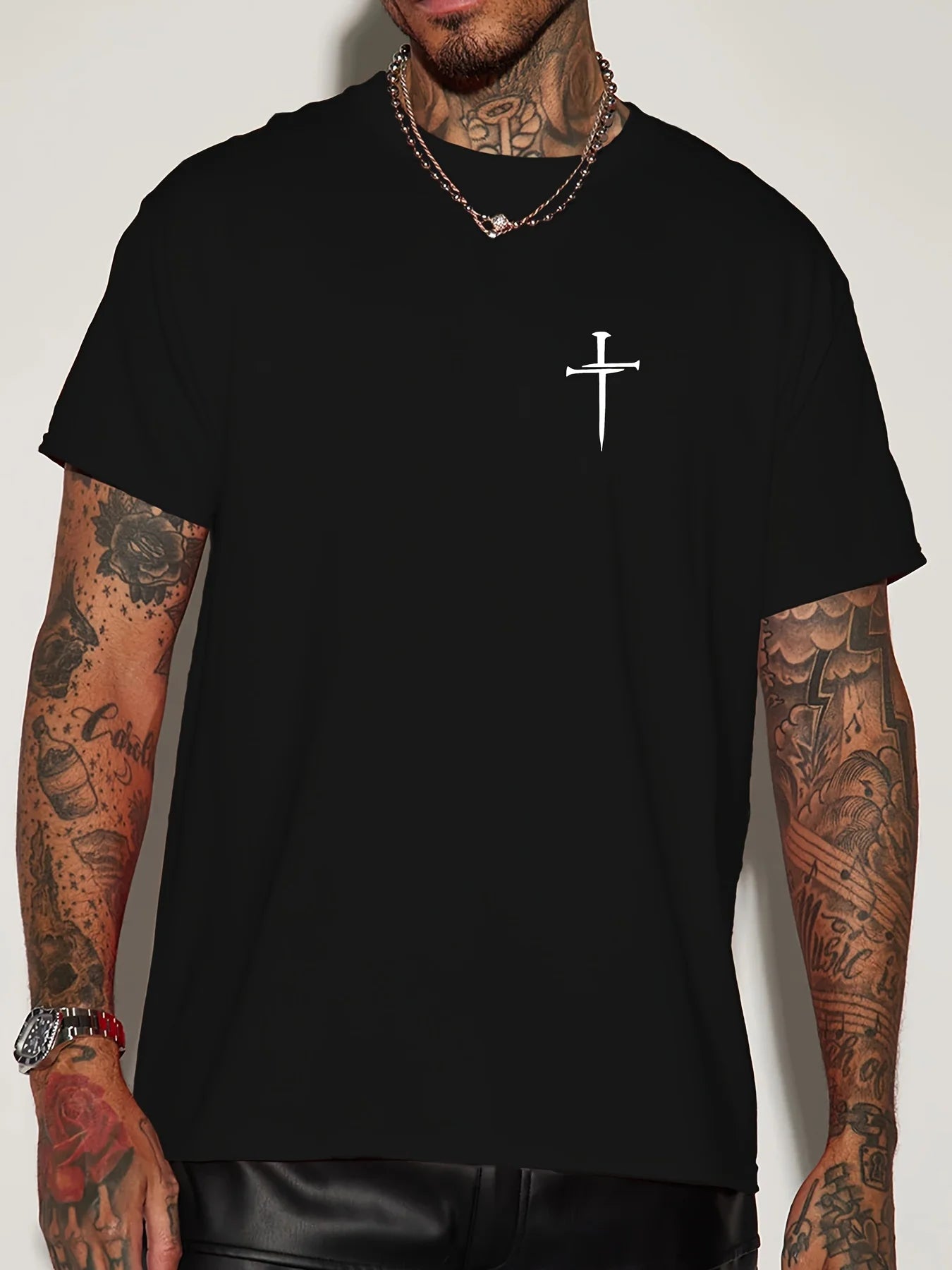 Faith Cross Printed  T-shirt Top
