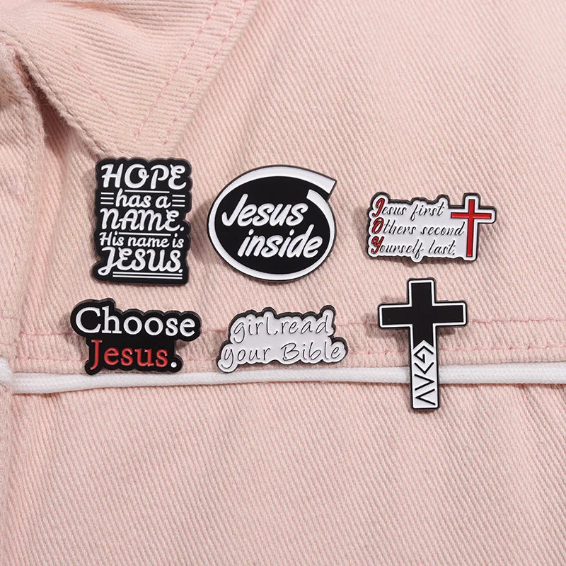 Choose Jesus Cross Enamel Pin
