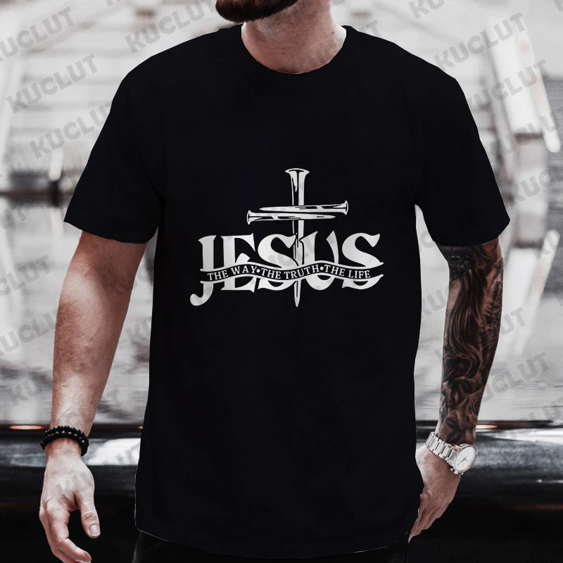 Jesus Pattern Graphic Tee