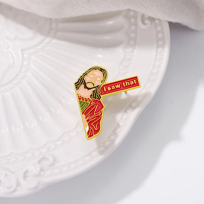 Cartoon Jesus Pin