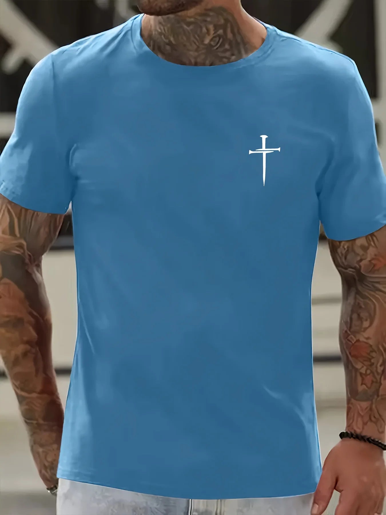 Faith Cross Printed  T-shirt Top