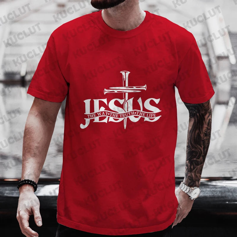 Jesus Pattern Graphic Tee