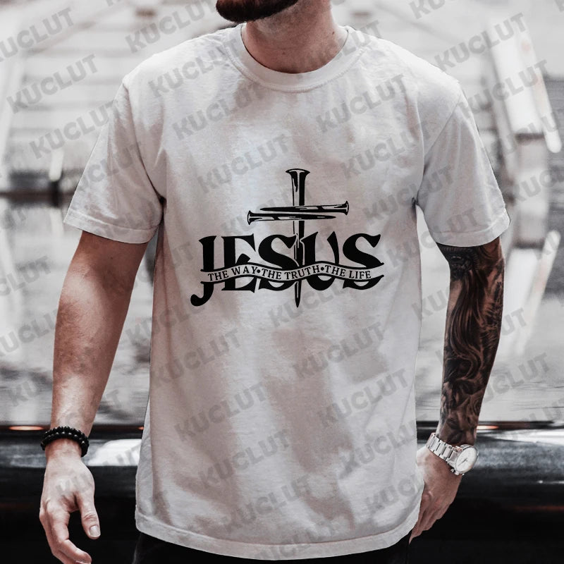 Jesus Pattern Graphic Tee