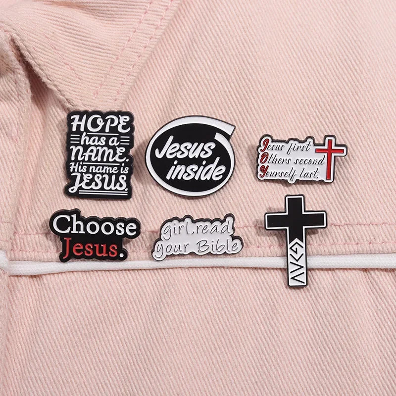 Choose Jesus Cross Enamel Pin