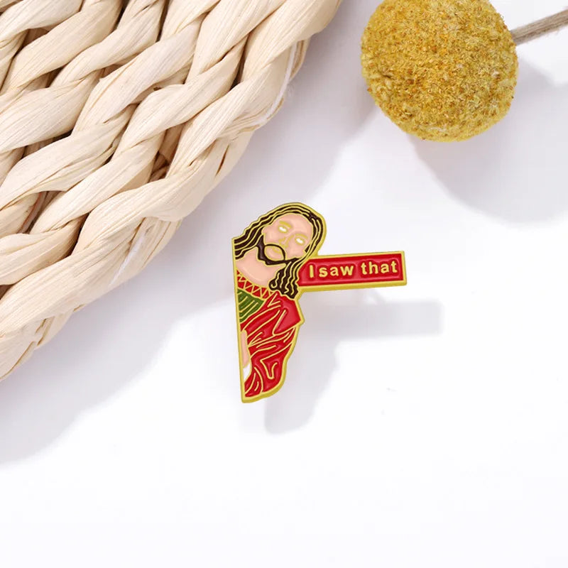 Cartoon Jesus Pin