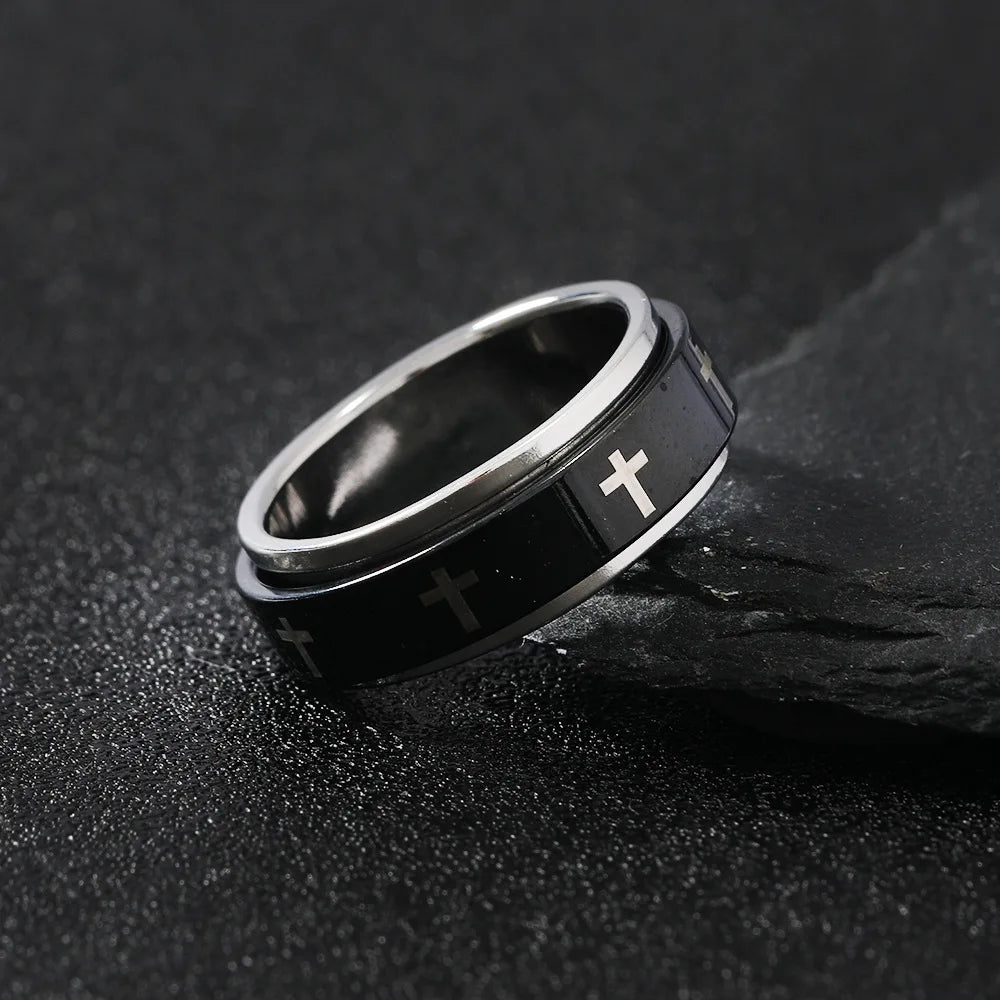 Black Cross Ring
