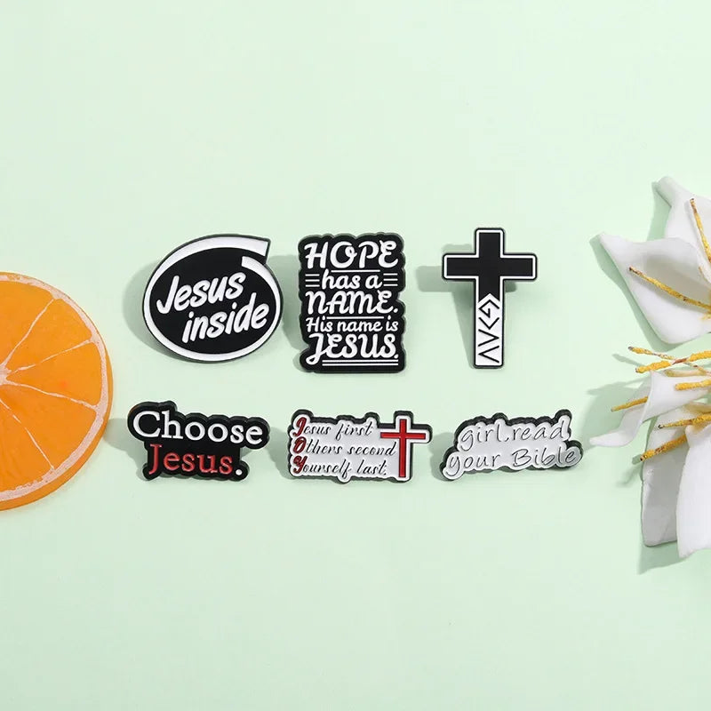 Choose Jesus Cross Enamel Pin