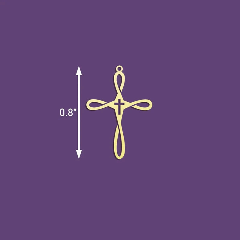 Catholic Gold Plated Cross Pendant