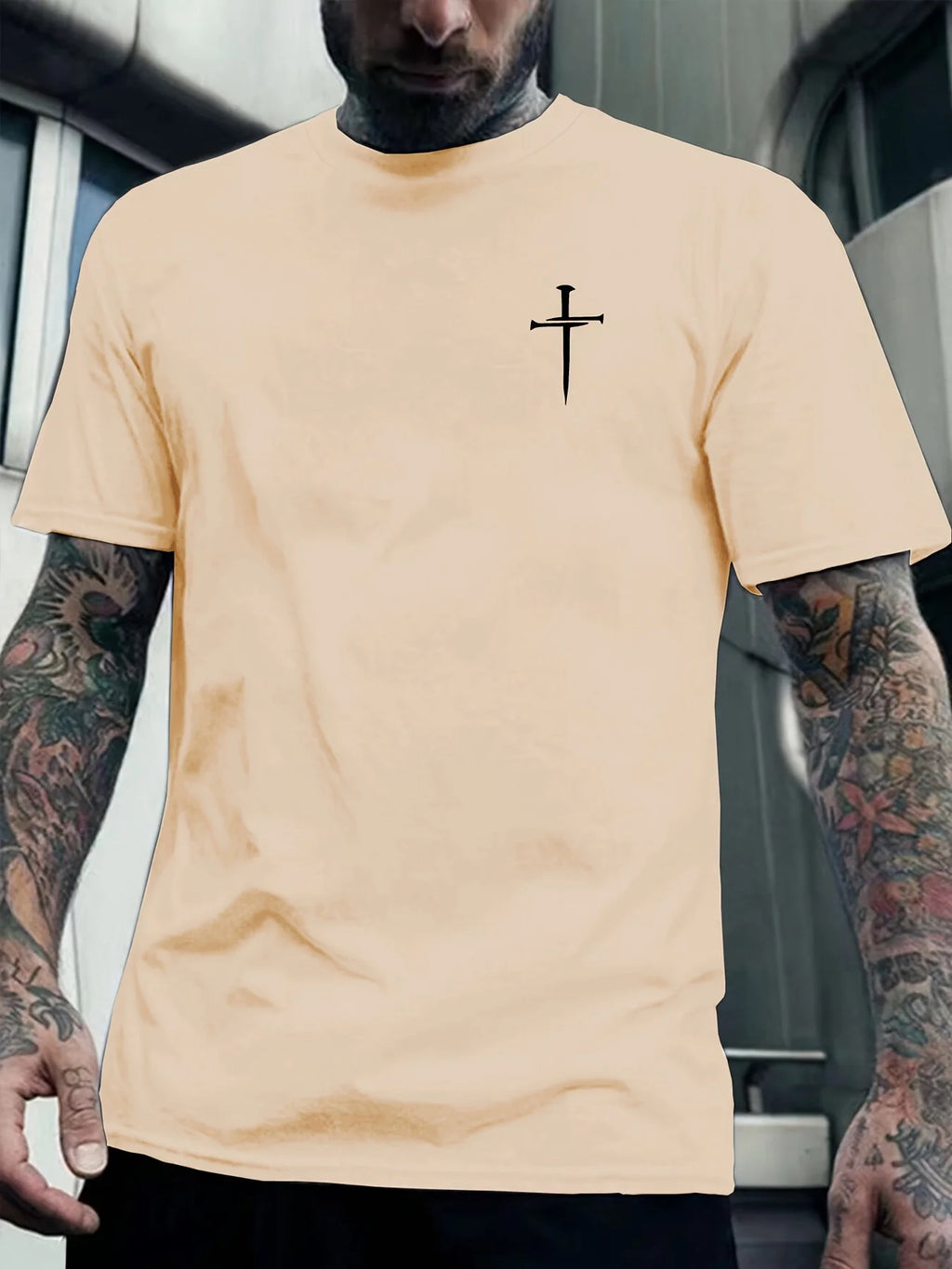 Faith Cross Printed  T-shirt Top