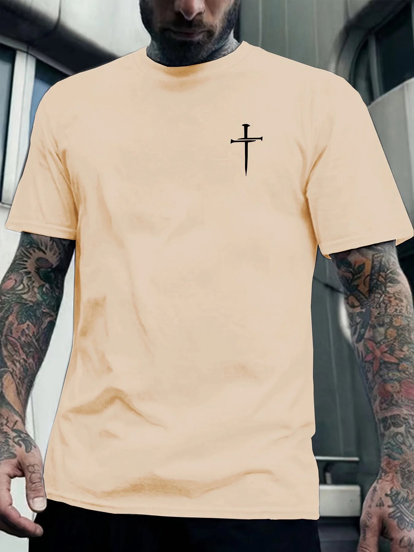 Faith Cross Printed  T-shirt Top