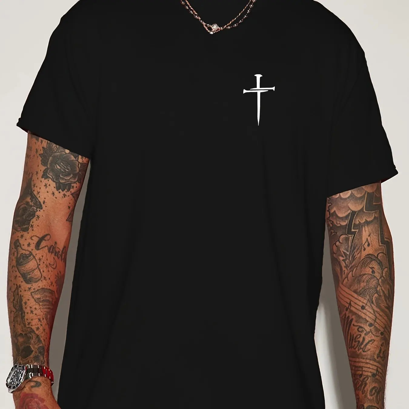 Faith Cross Printed  T-shirt Top