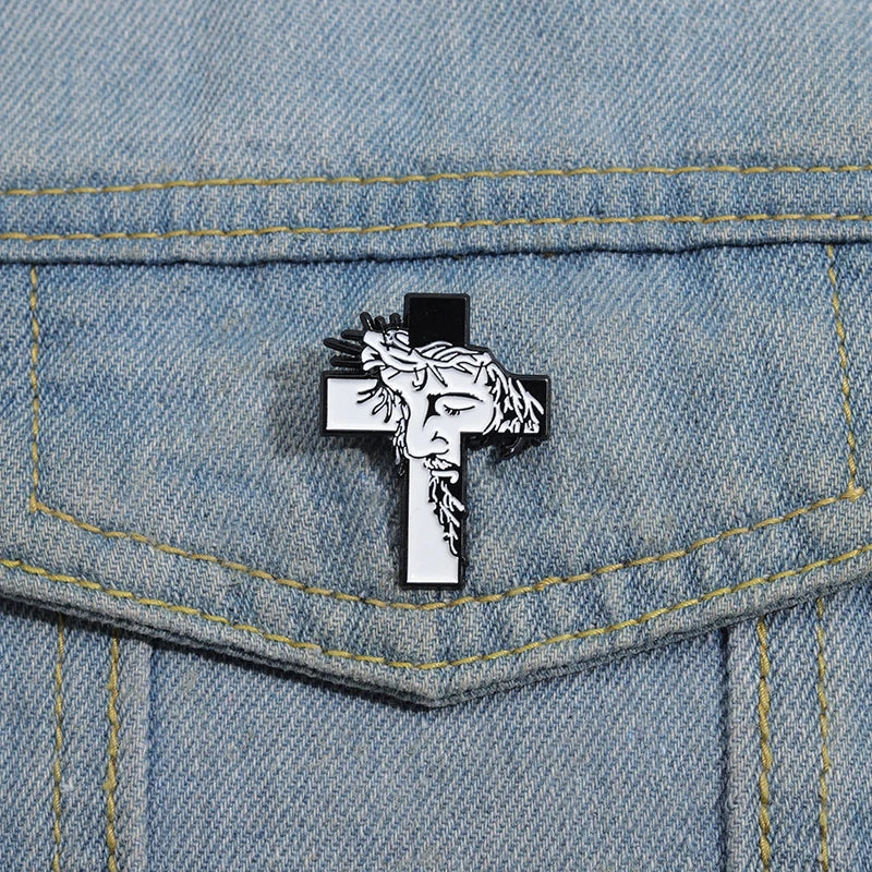 Jesus Cross Enamel Pin