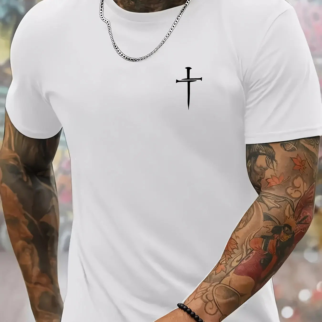 Faith Cross Printed  T-shirt Top