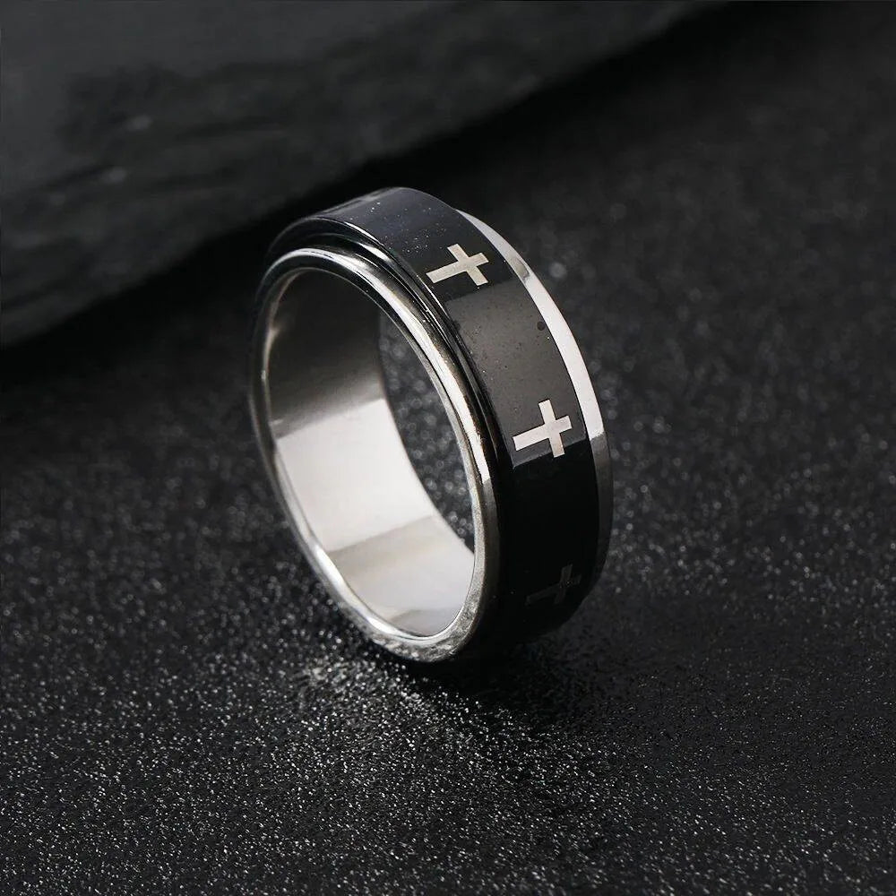Black Cross Ring