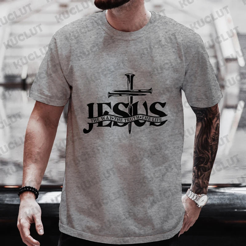 Jesus Pattern Graphic Tee