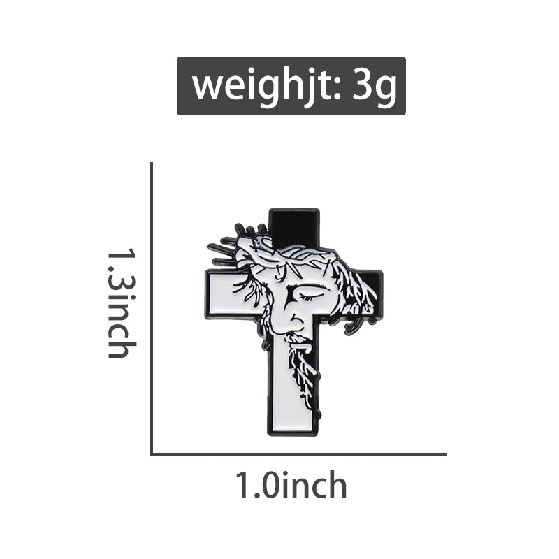 Jesus Cross Enamel Pin