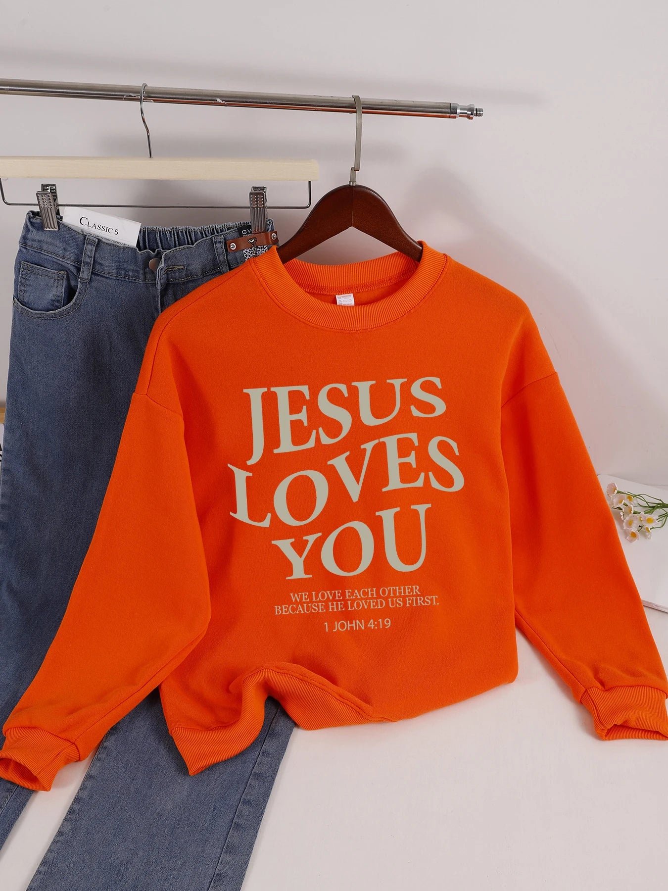 Jesus Loves You Prints Sweatshirt