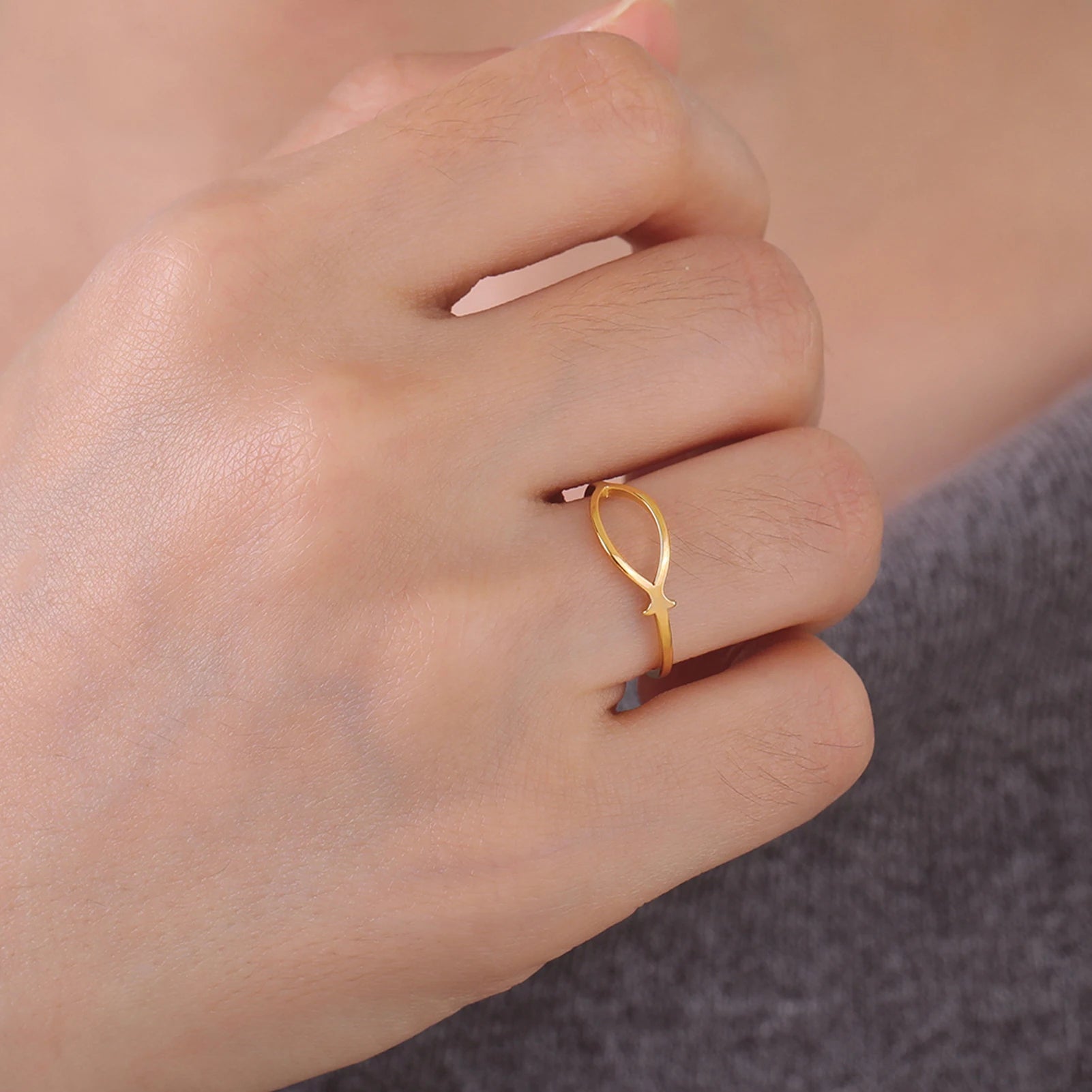 Ichthus Jesus Fish Ring