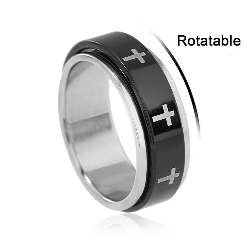 Black Cross Ring