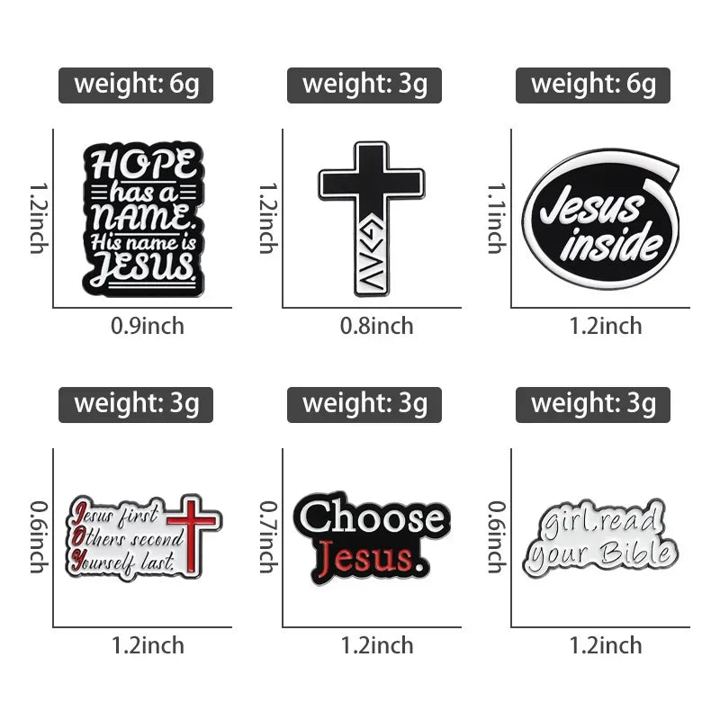 Choose Jesus Cross Enamel Pin