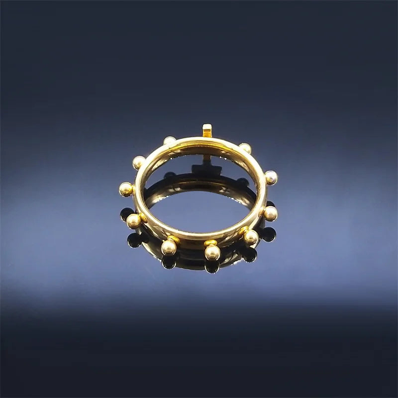 Gold Jesus Cross Ring
