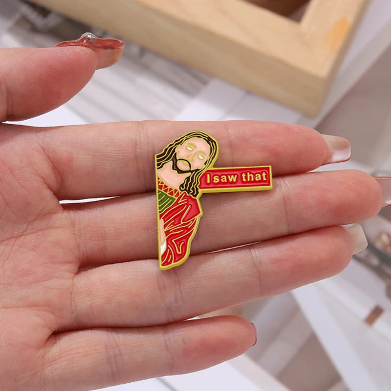 Cartoon Jesus Pin