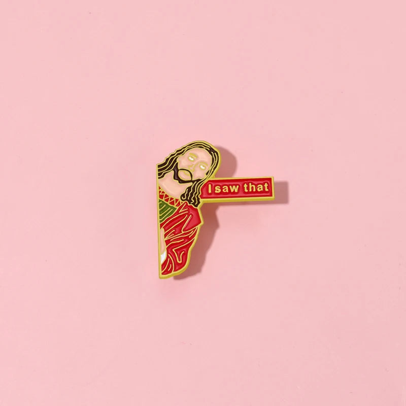 Cartoon Jesus Pin